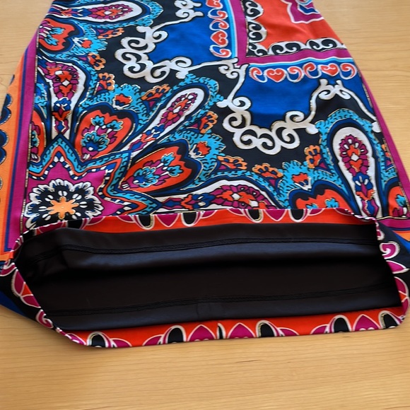 Cache Scarf Print Halter Dress Sz 6 - Picture 10 of 17